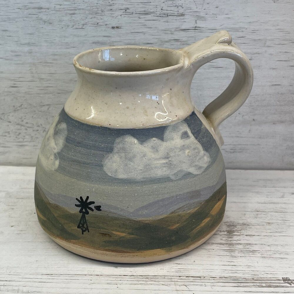 Vintage G. Tyson WCV LMC Kansas Studio Pottery Mini Pitcher - Signed Art Pottery